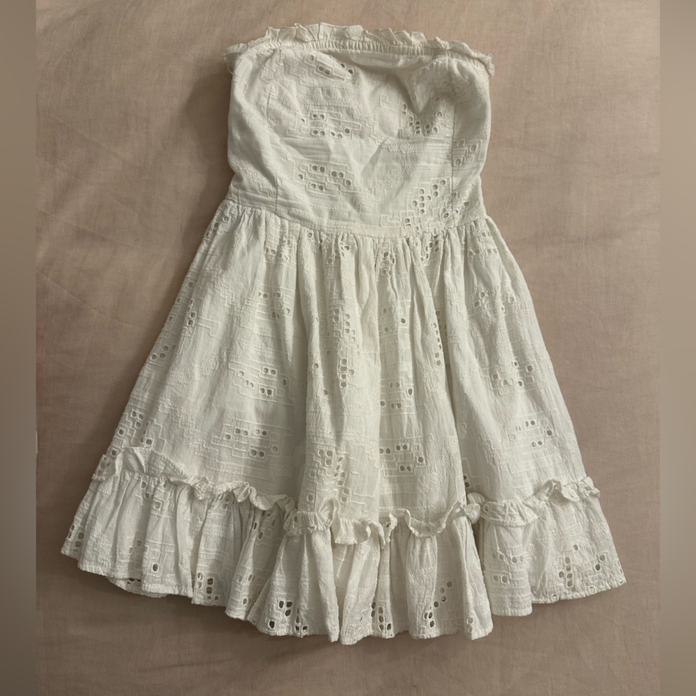 Anthropologie strapless mini dress